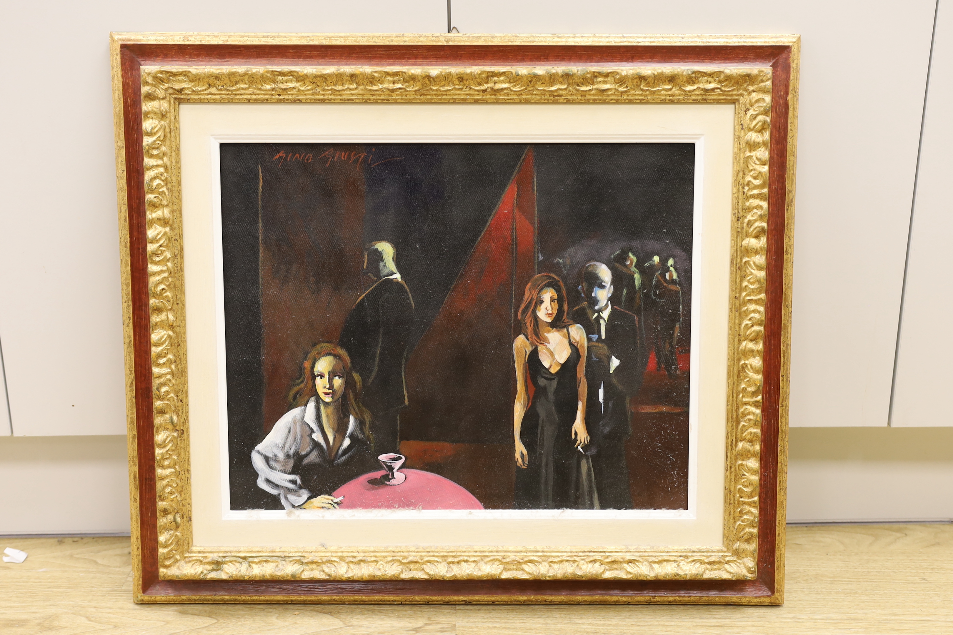Gino Giuni?, oil on canvas, 'The Nightclub', 2004 39x49cm
